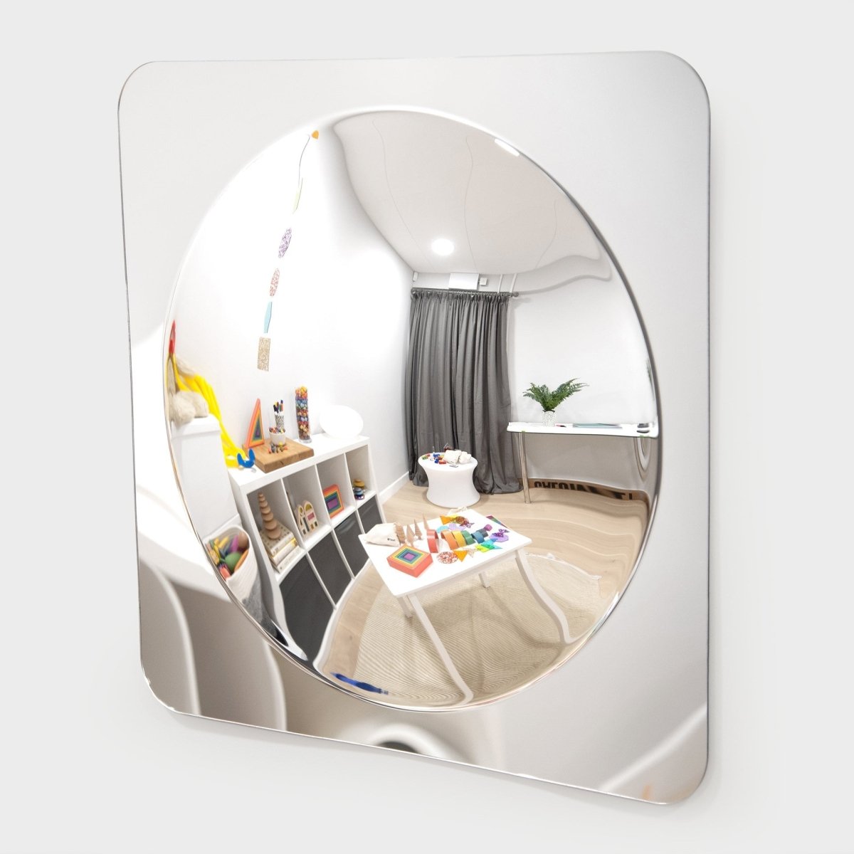 Large Single Domed Acrylic Mirror Panel – for children, available at Learning Bugs UK