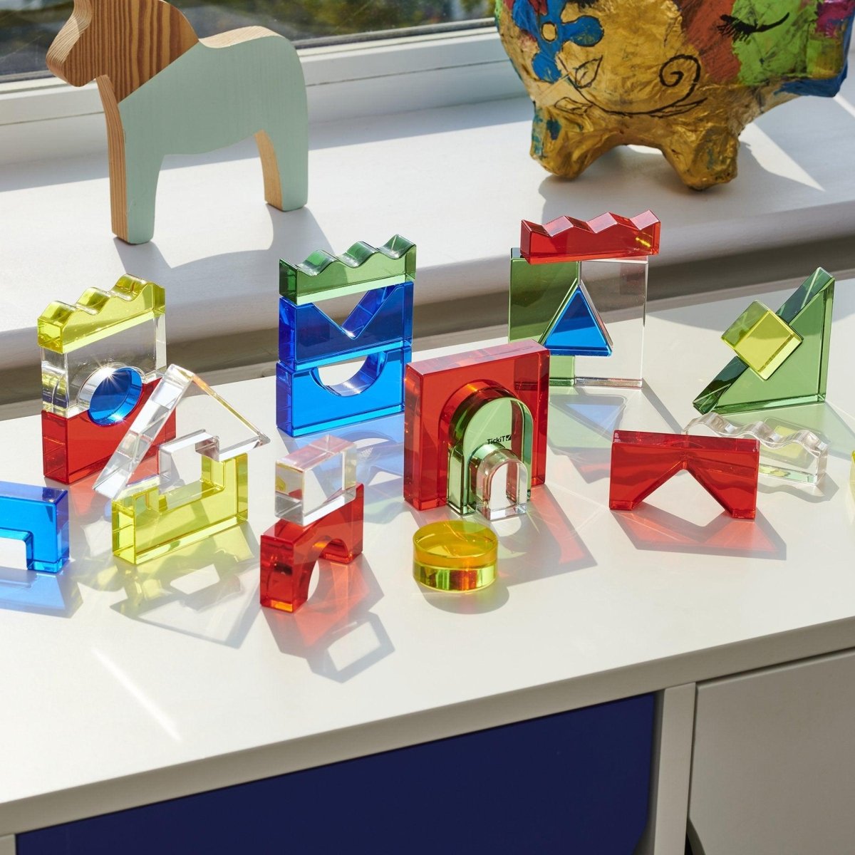 Colour Crystal Block Set – Acrylic - Colour for children, available at Learning Bugs UK