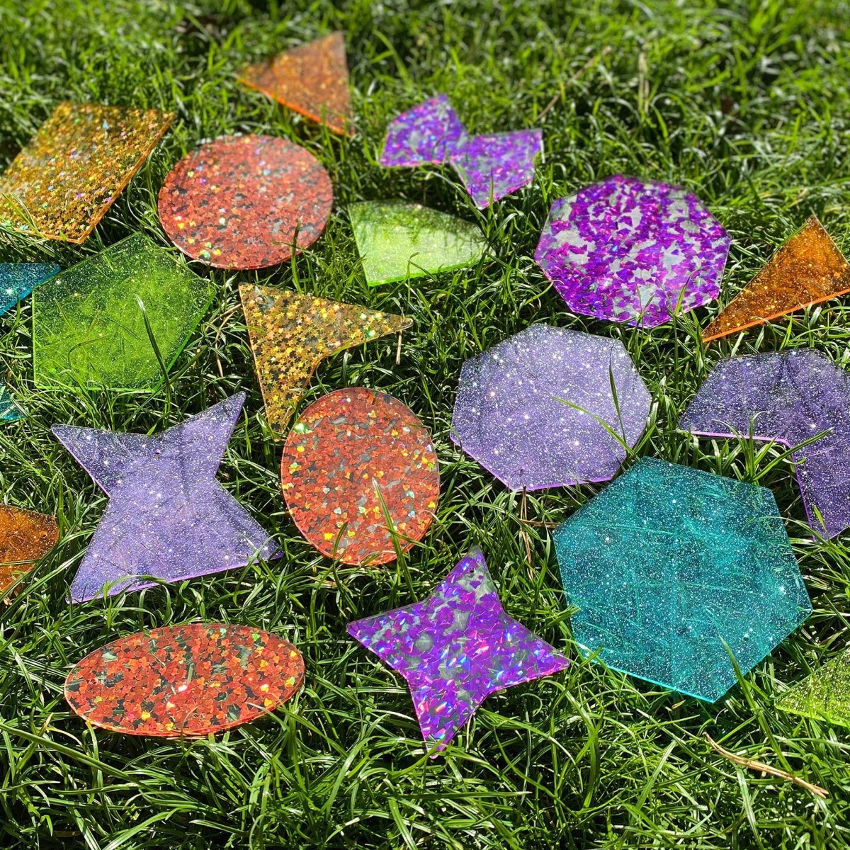 Rainbow Glitter Shapes – Baby Toys & Activity Equipment for children, available at Learning Bugs UK