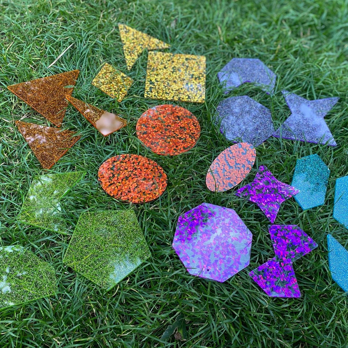 Rainbow Glitter Shapes – Baby Toys & Activity Equipment for children, available at Learning Bugs UK