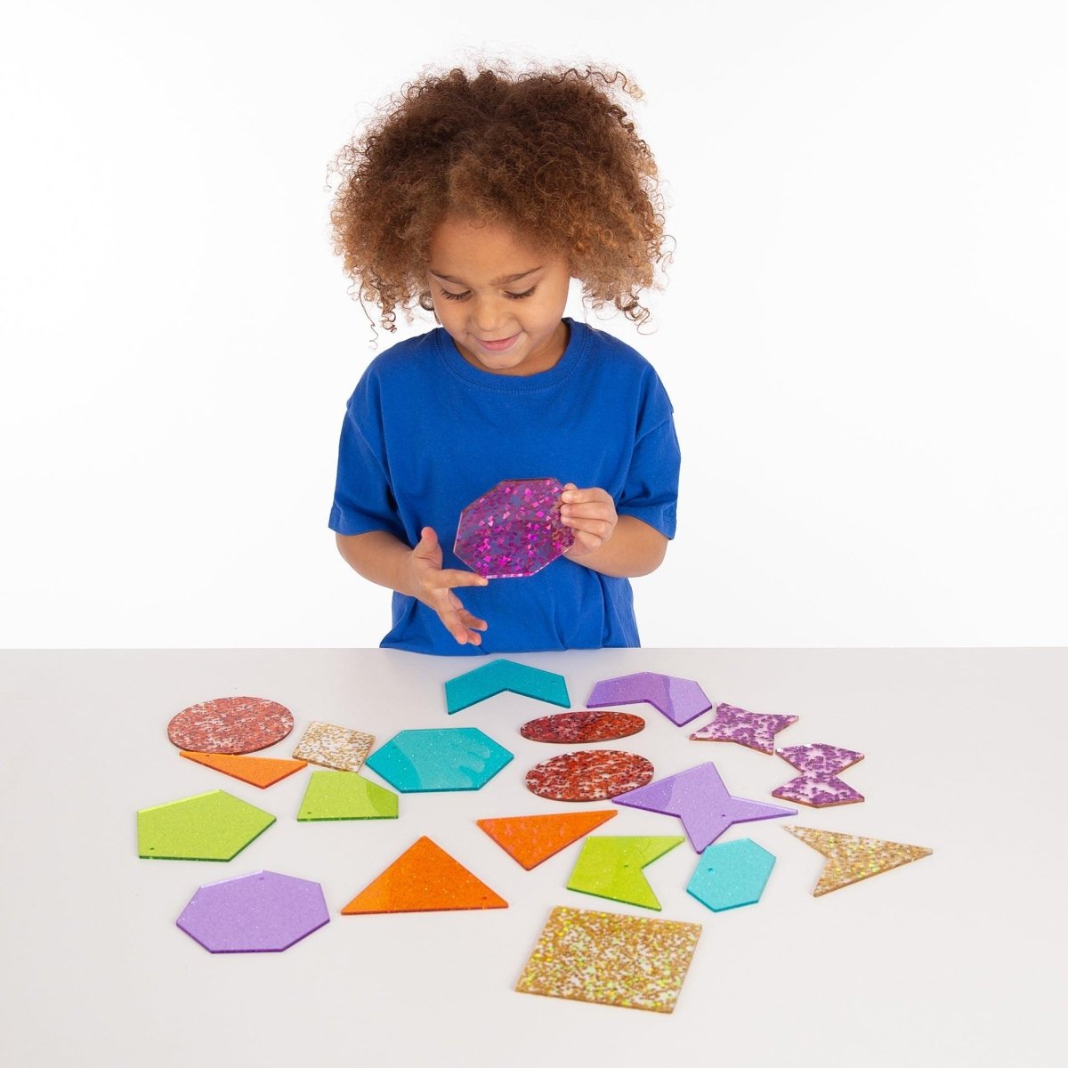 Rainbow Glitter Shapes – Baby Toys & Activity Equipment for children, available at Learning Bugs UK