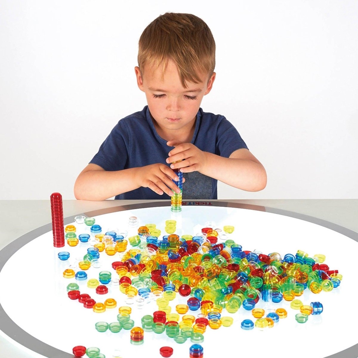 Translucent Stackable Counters – Baby Toys & Activity Equipment for children, available at Learning Bugs UK