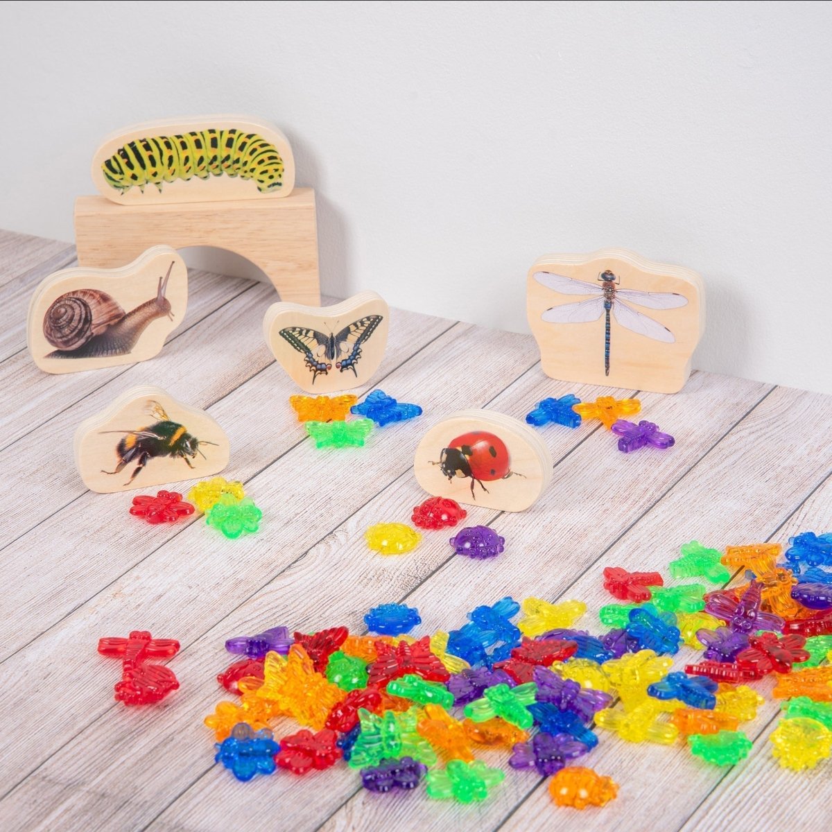 Translucent Colour Bugs - Pack of 96 – Baby Toys & Activity Equipment for children, available at Learning Bugs UK