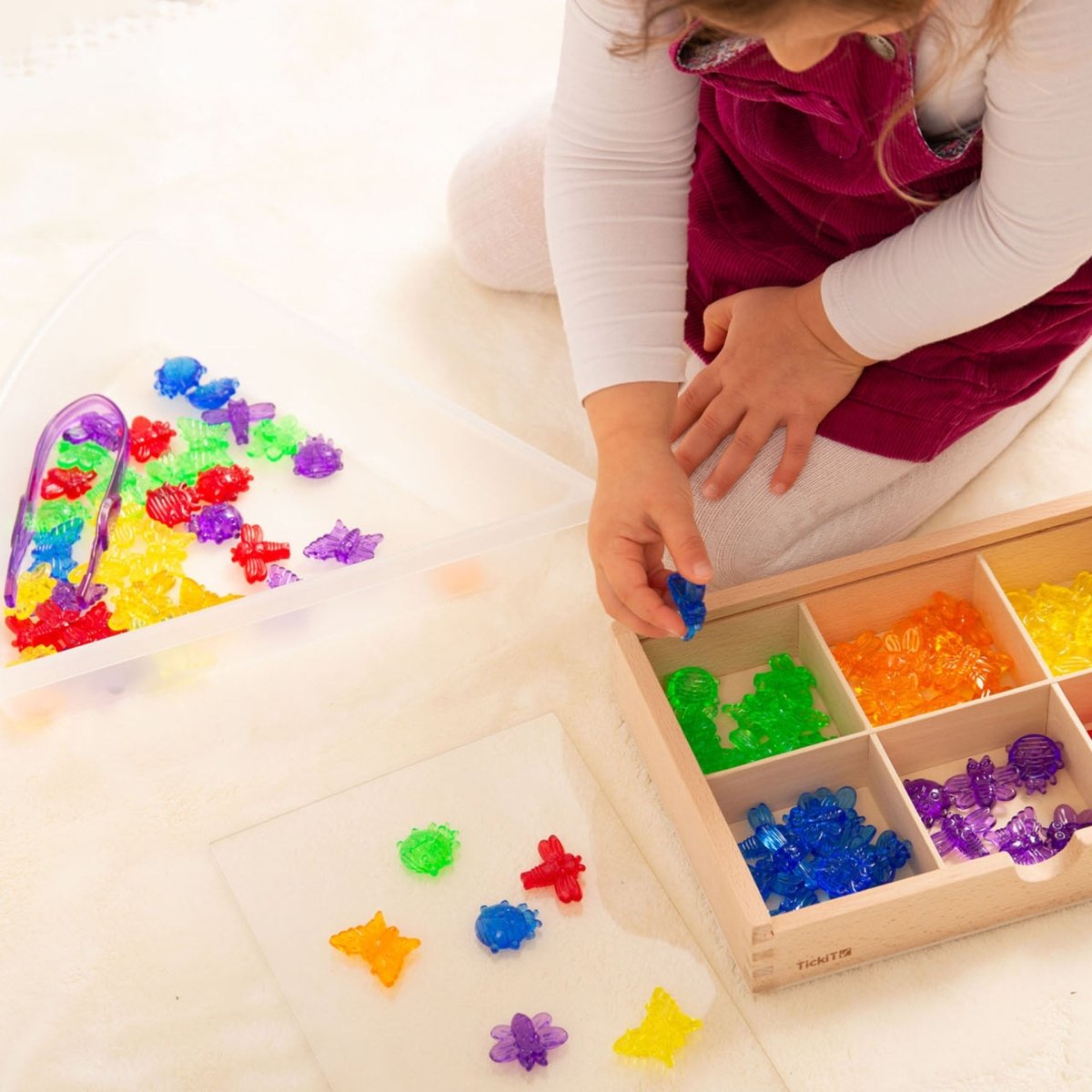 Translucent Colour Bugs - Pack of 96 – Baby Toys & Activity Equipment for children, available at Learning Bugs UK