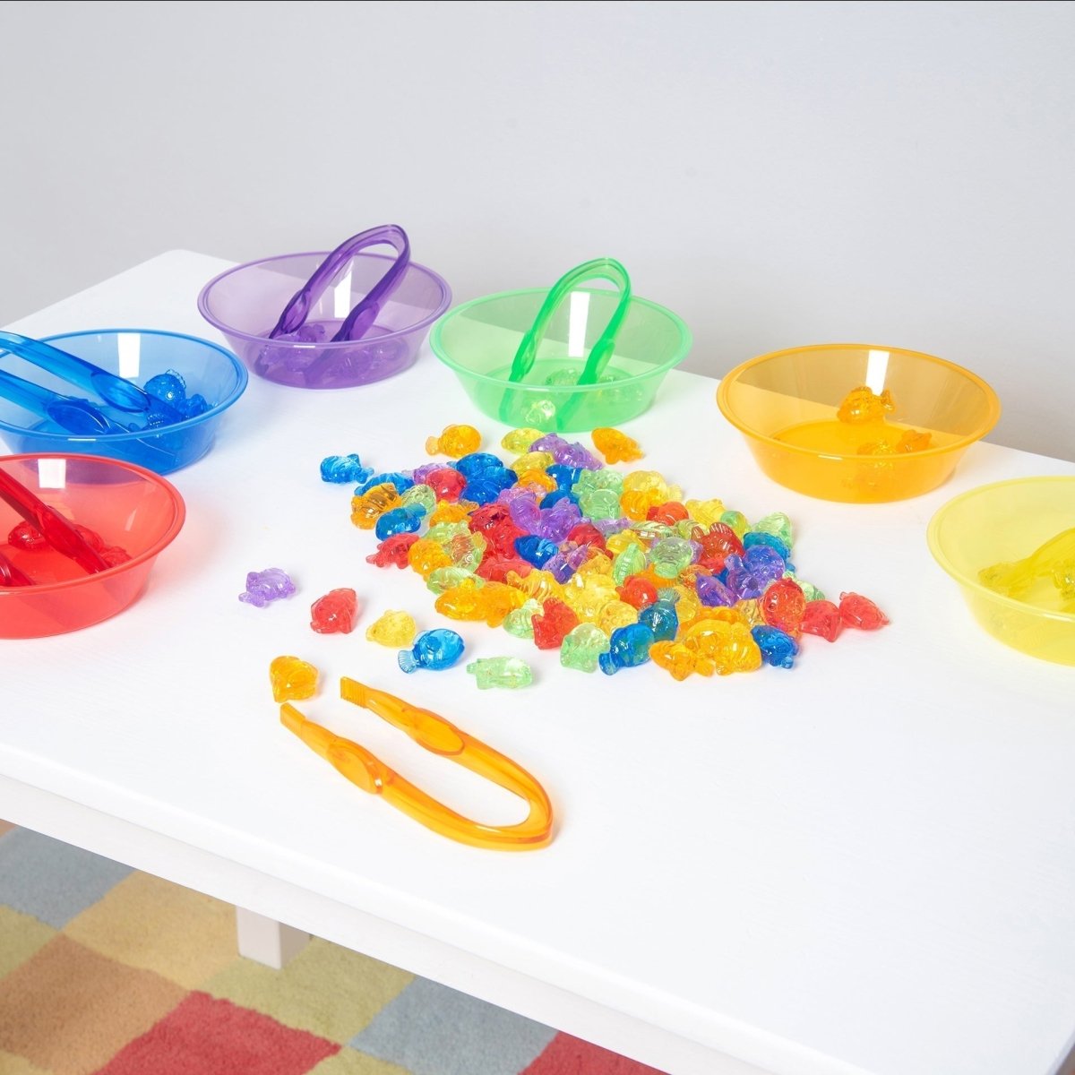 Translucent Colour Fish - Pack of 120 – Baby Toys & Activity Equipment for children, available at Learning Bugs UK