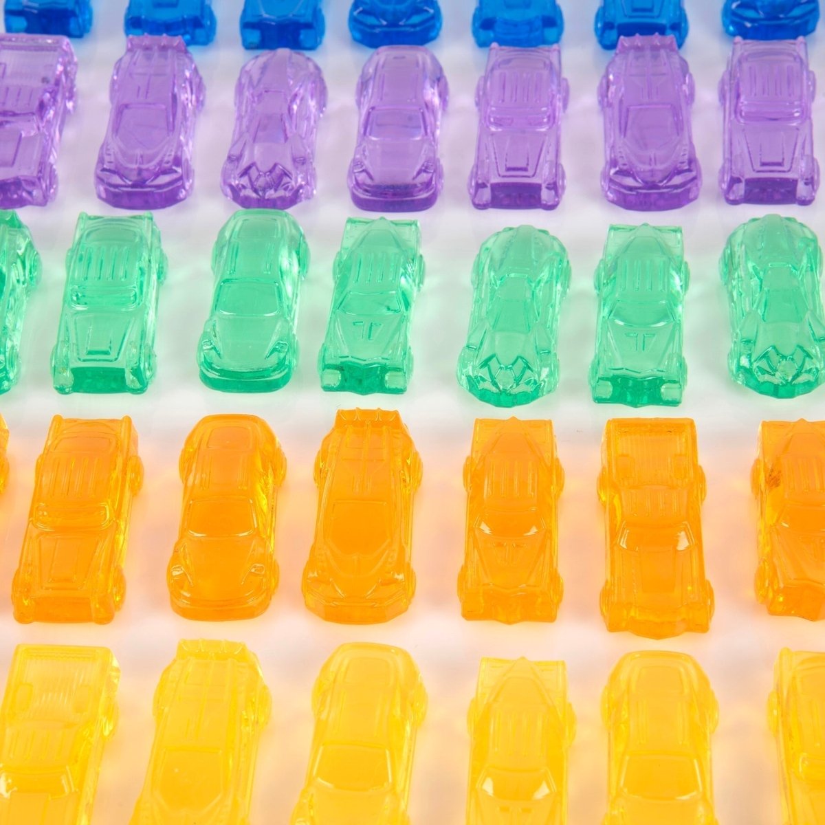 Translucent Colour Cars - Pack of 72 – Baby Toys & Activity Equipment for children, available at Learning Bugs UK