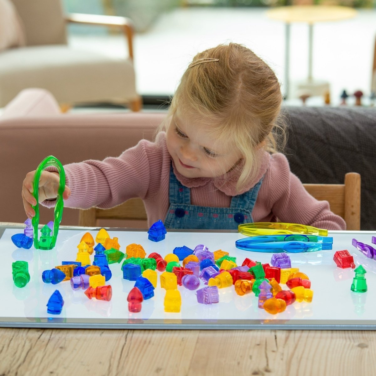 Translucent Colour Homes - Pack of 72 – Baby Toys & Activity Equipment for children, available at Learning Bugs UK