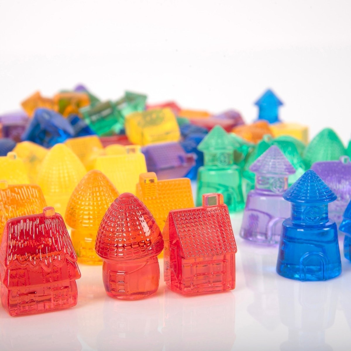 Translucent Colour Homes - Pack of 72 – Baby Toys & Activity Equipment for children, available at Learning Bugs UK
