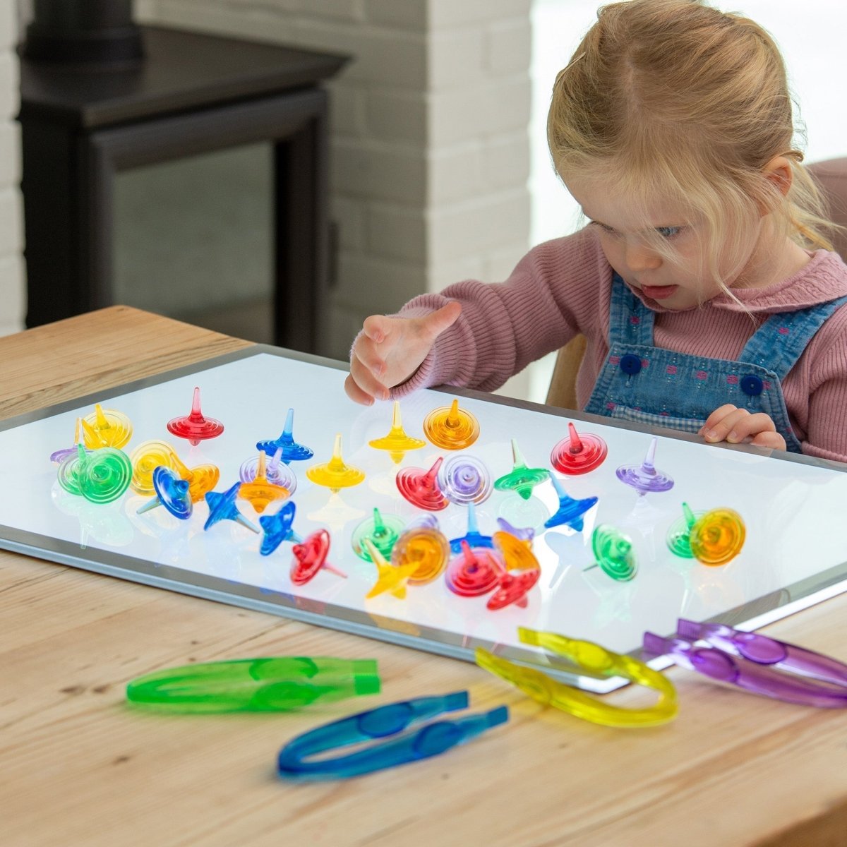 Translucent Colour Spinners - Pack of 36 – Baby Toys & Activity Equipment for children, available at Learning Bugs UK