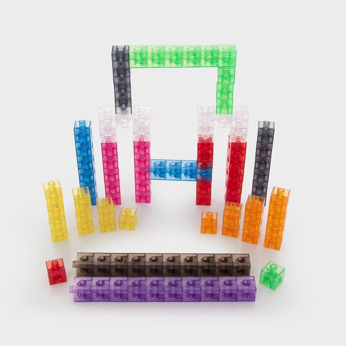 Translucent Colour Linking Cubes – for children, available at Learning Bugs UK