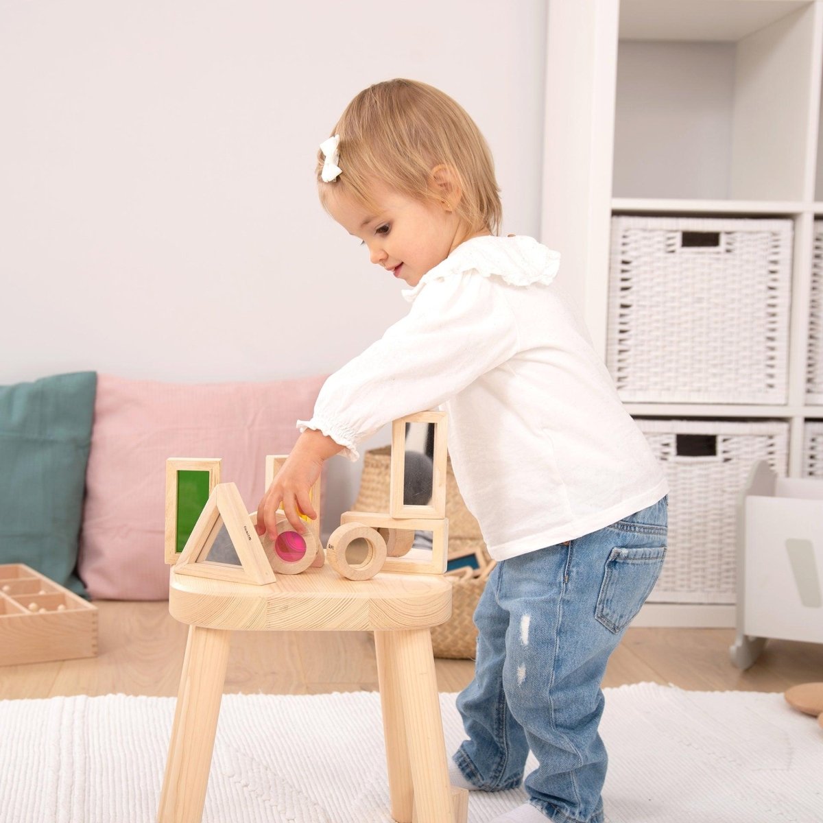 Rainbow Block Set – Block Set - Colour for children, available at Learning Bugs UK