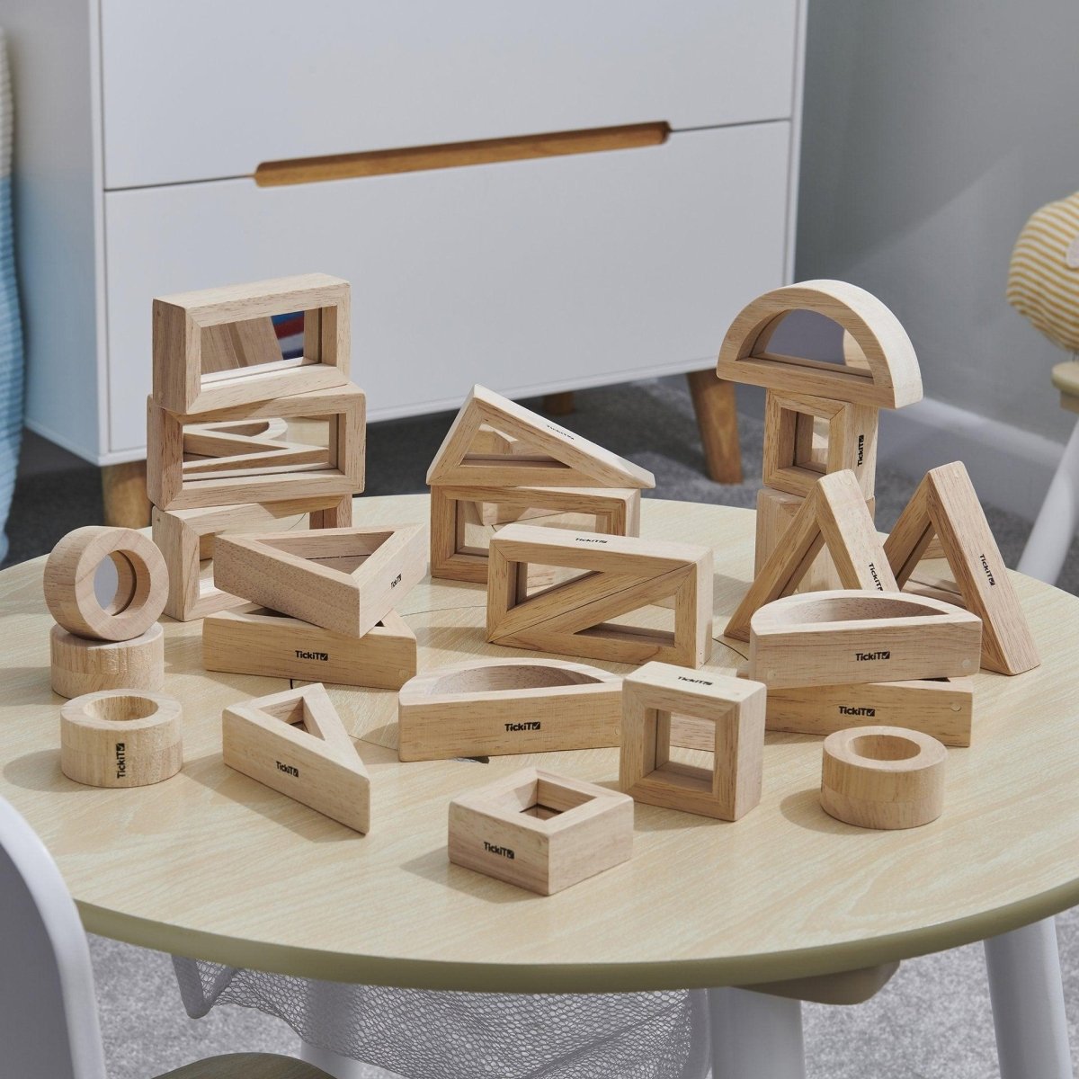 Mirror Blocks – Block Set - Mirror for children, available at Learning Bugs UK