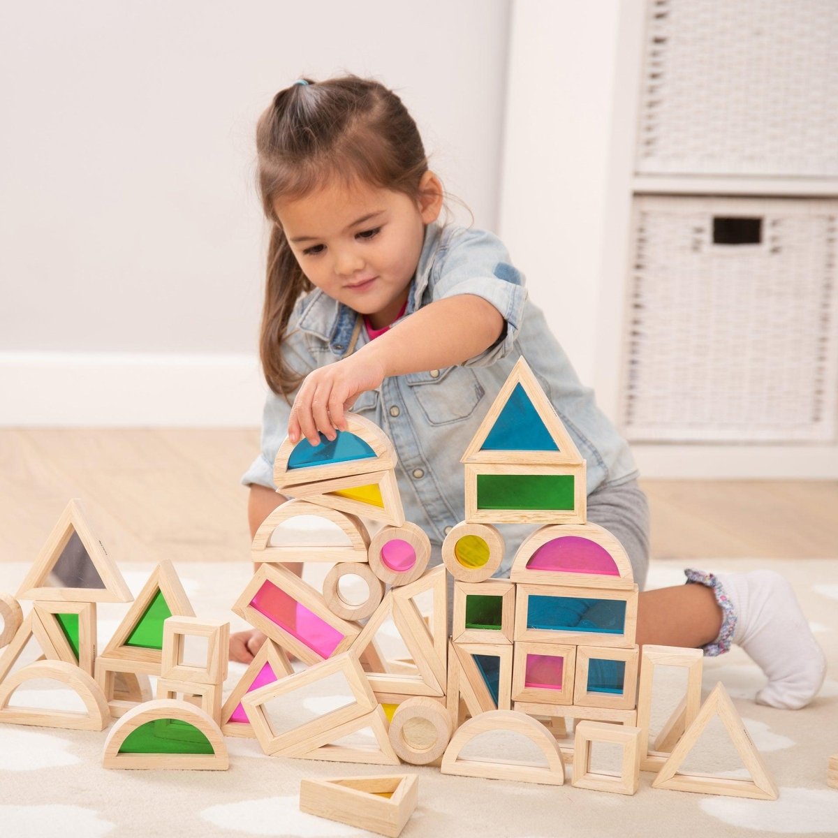 Mirror Blocks – Block Set - Mirror for children, available at Learning Bugs UK