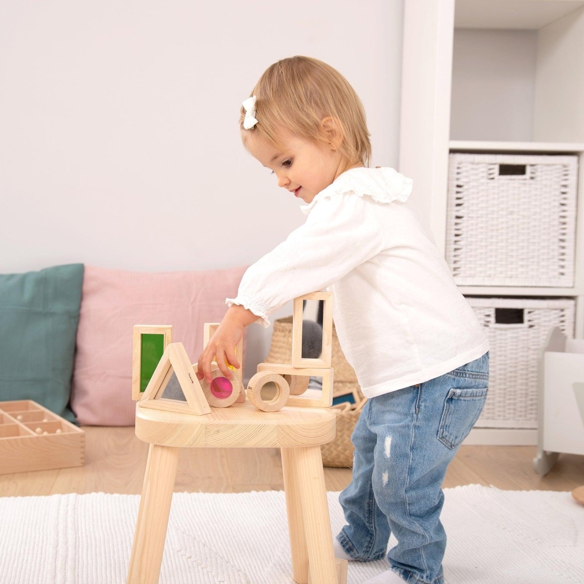 Mirror Blocks – Block Set - Mirror for children, available at Learning Bugs UK