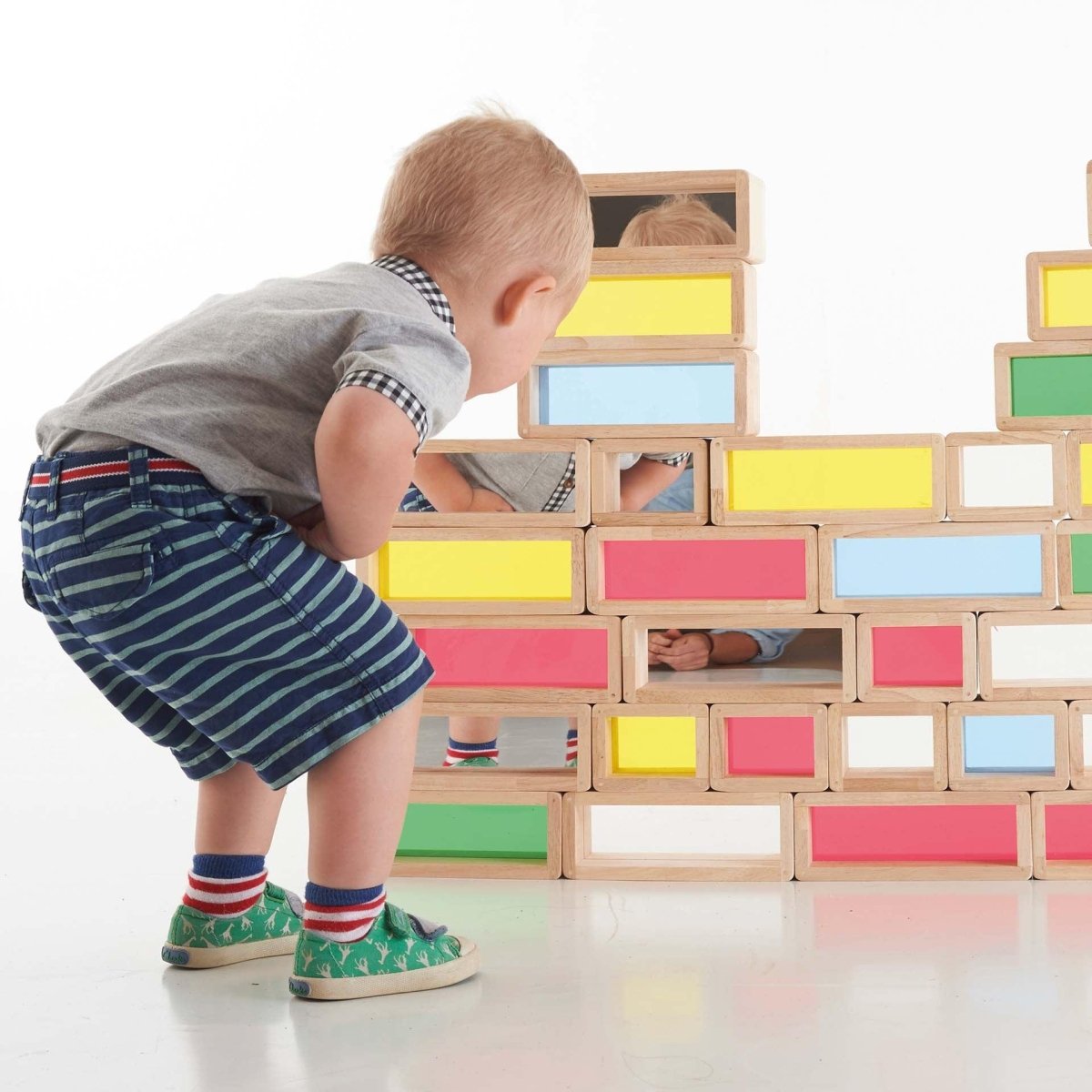 Rainbow Bricks – Block Set - Colour for children, available at Learning Bugs UK