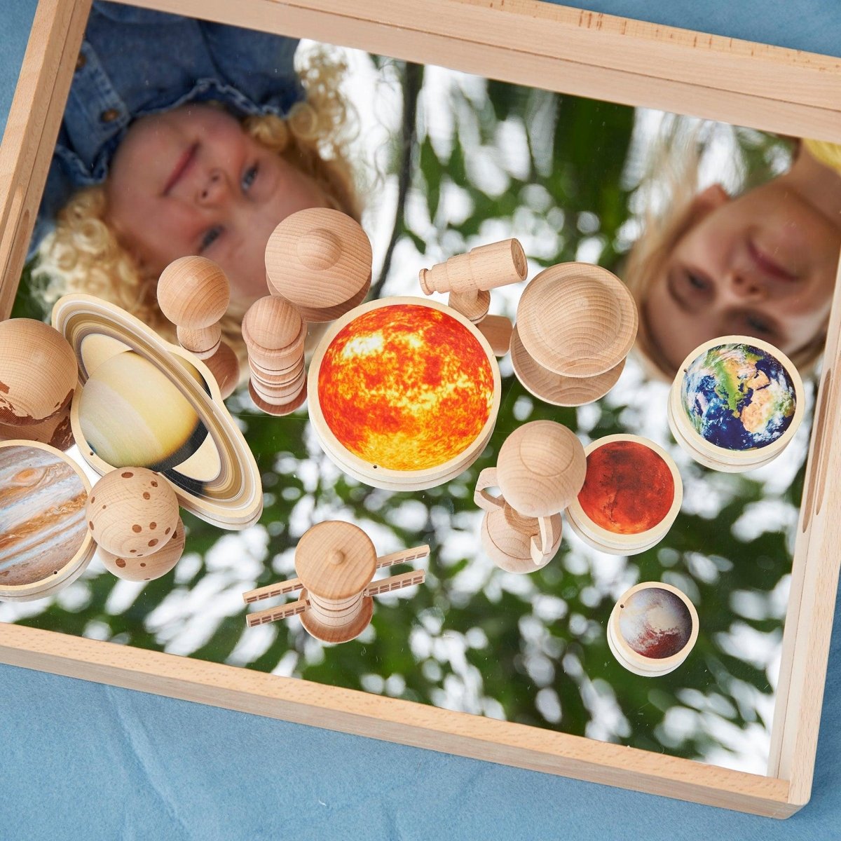 Wooden Mirror Tray – Baby Toys & Activity Equipment for children, available at Learning Bugs UK