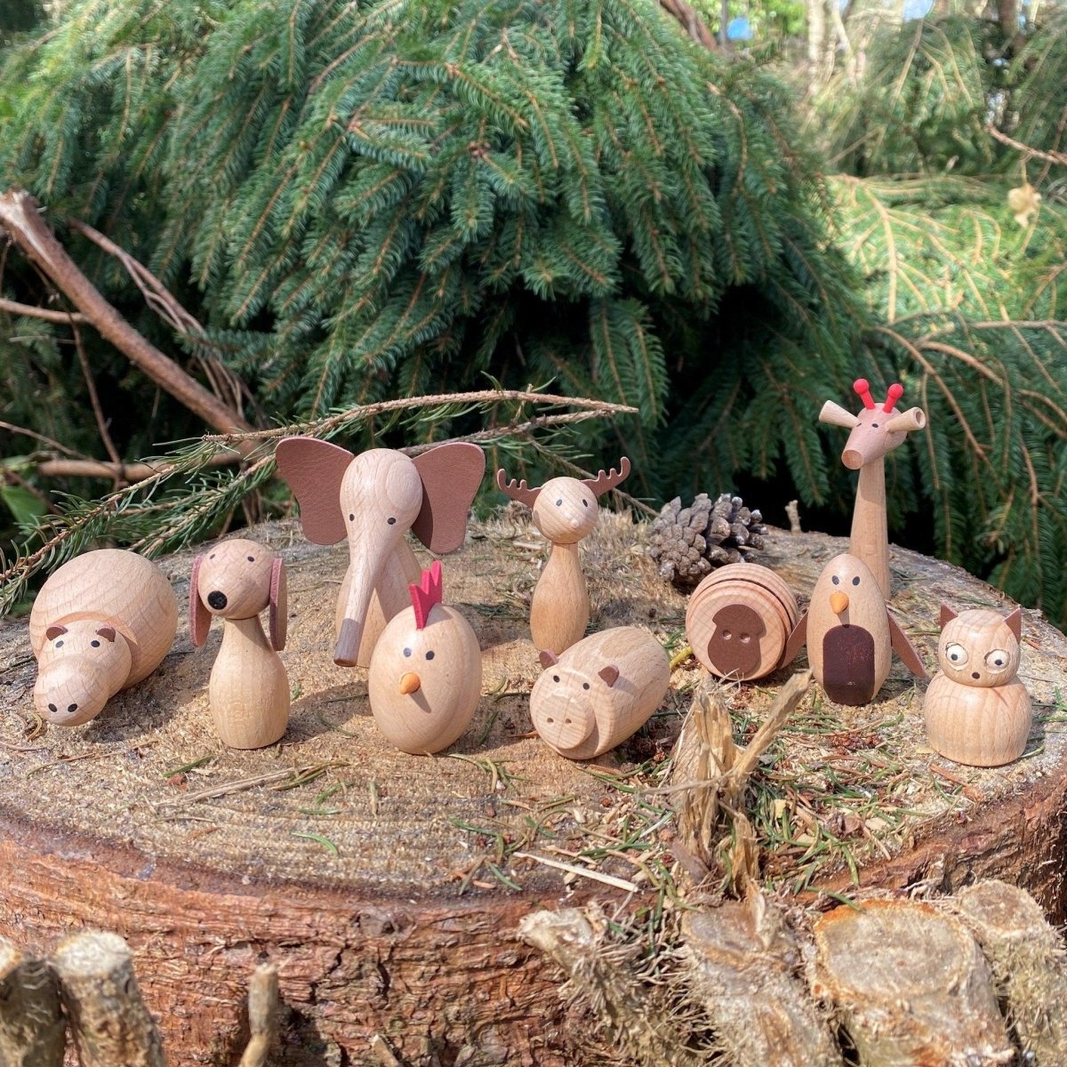 Wooden Animal Friends – Baby Toys & Activity Equipment for children, available at Learning Bugs UK
