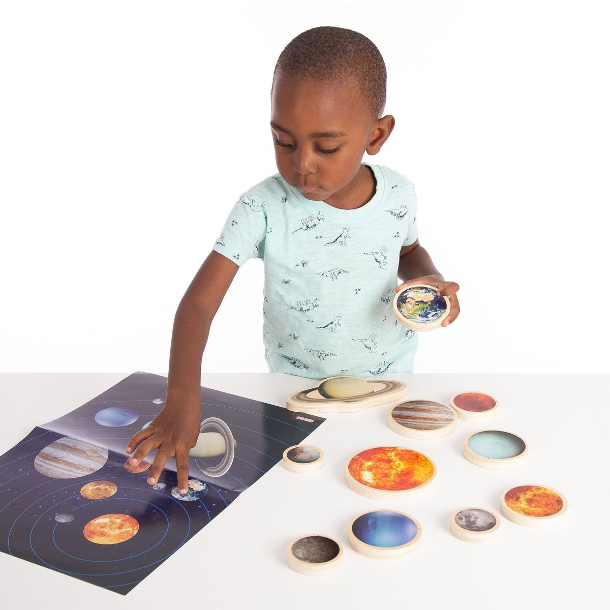 Wooden Solar System Discs – Baby Toys & Activity Equipment for children, available at Learning Bugs UK