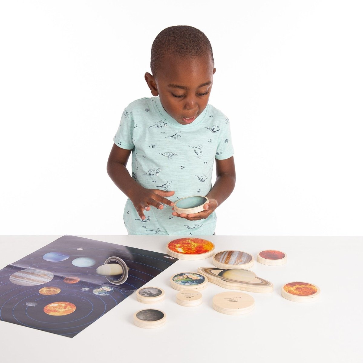 Wooden Solar System Discs – Baby Toys & Activity Equipment for children, available at Learning Bugs UK