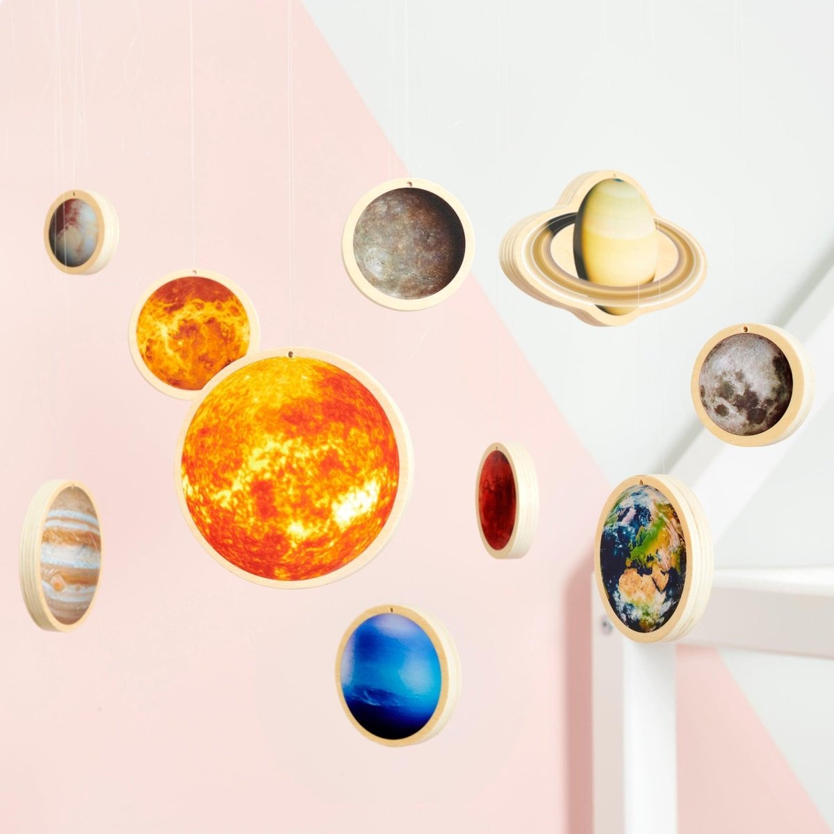 Wooden Solar System Discs – Baby Toys & Activity Equipment for children, available at Learning Bugs UK