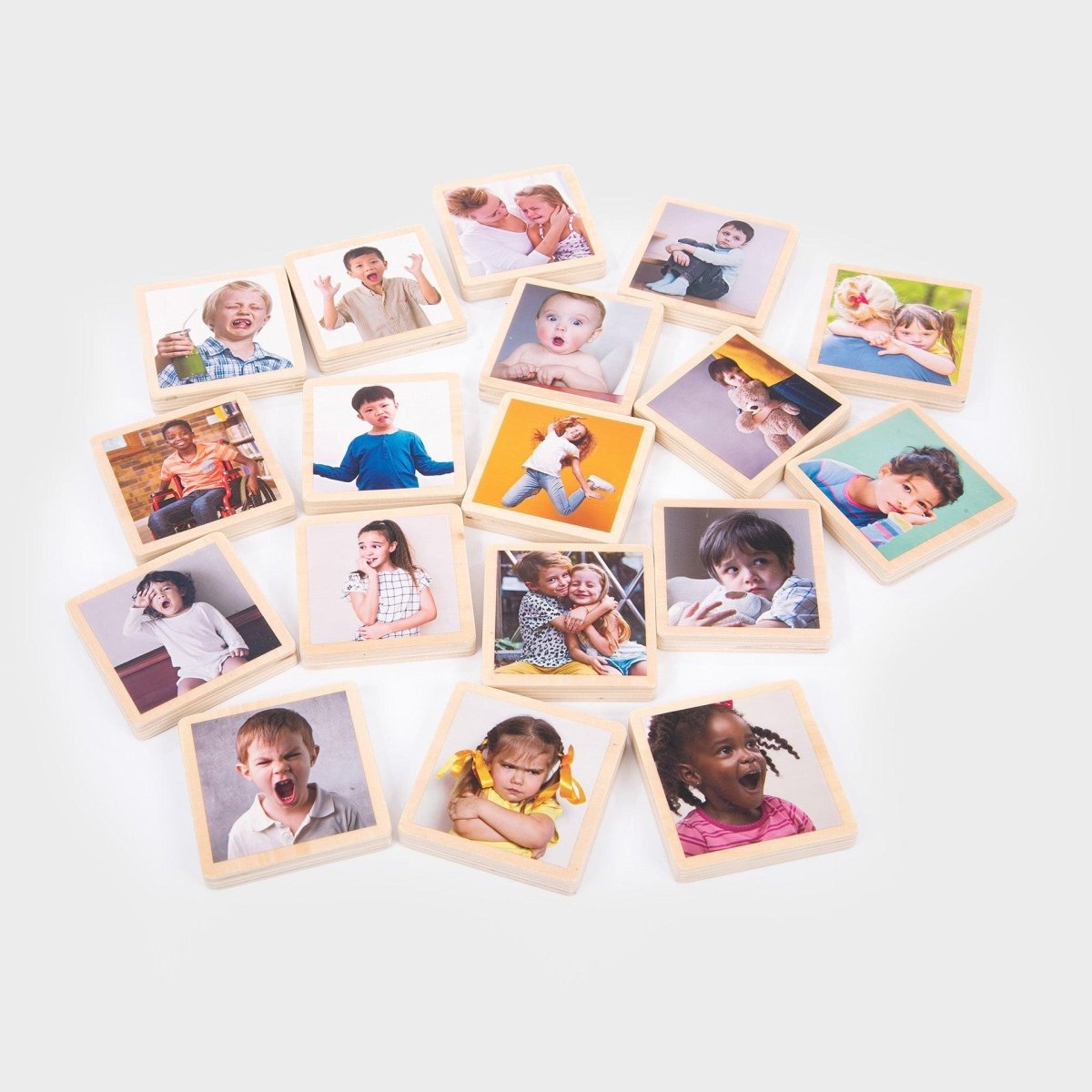 My Emotions Wooden Tiles – Baby Toys & Activity Equipment for children, available at Learning Bugs UK