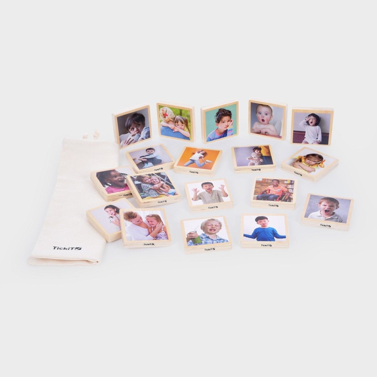 My Emotions Wooden Tiles – Baby Toys & Activity Equipment for children, available at Learning Bugs UK