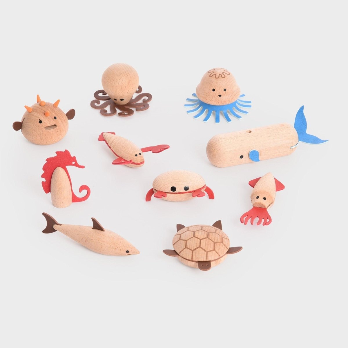 Wooden Sea Creatures – Baby Toys & Activity Equipment for children, available at Learning Bugs UK