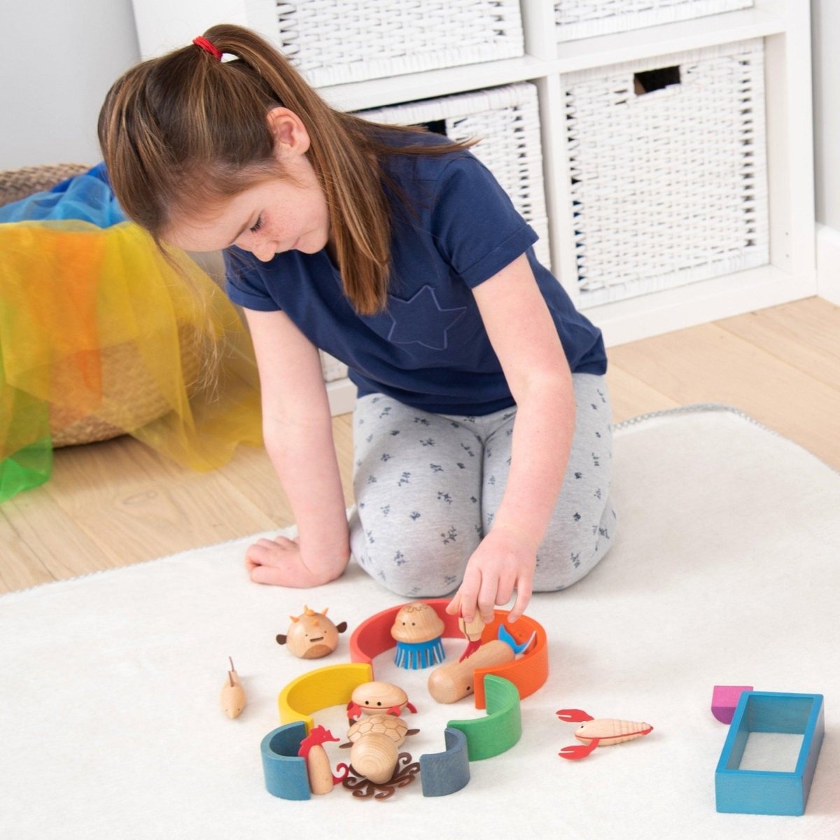 Wooden Sea Creatures – Baby Toys & Activity Equipment for children, available at Learning Bugs UK