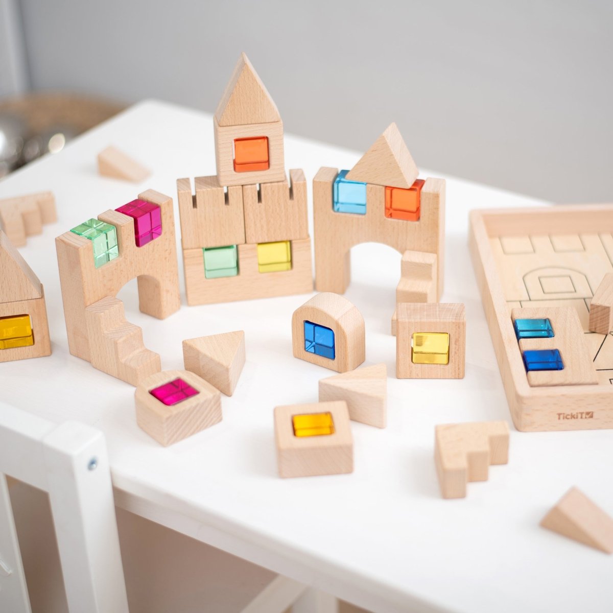 Wooden Building Gem Blocks – Baby Toys & Activity Equipment for children, available at Learning Bugs UK
