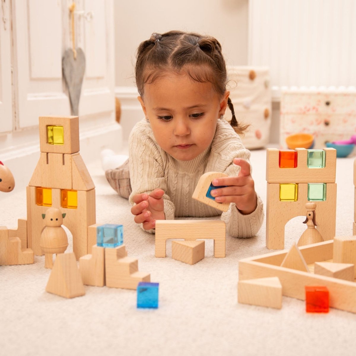 Wooden Building Gem Blocks – Baby Toys & Activity Equipment for children, available at Learning Bugs UK