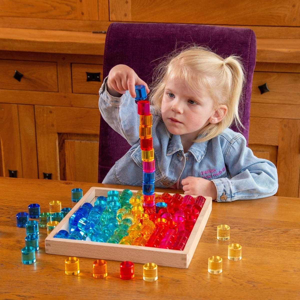 Gem Circle Mirror Tray – Baby Toys & Activity Equipment for children, available at Learning Bugs UK