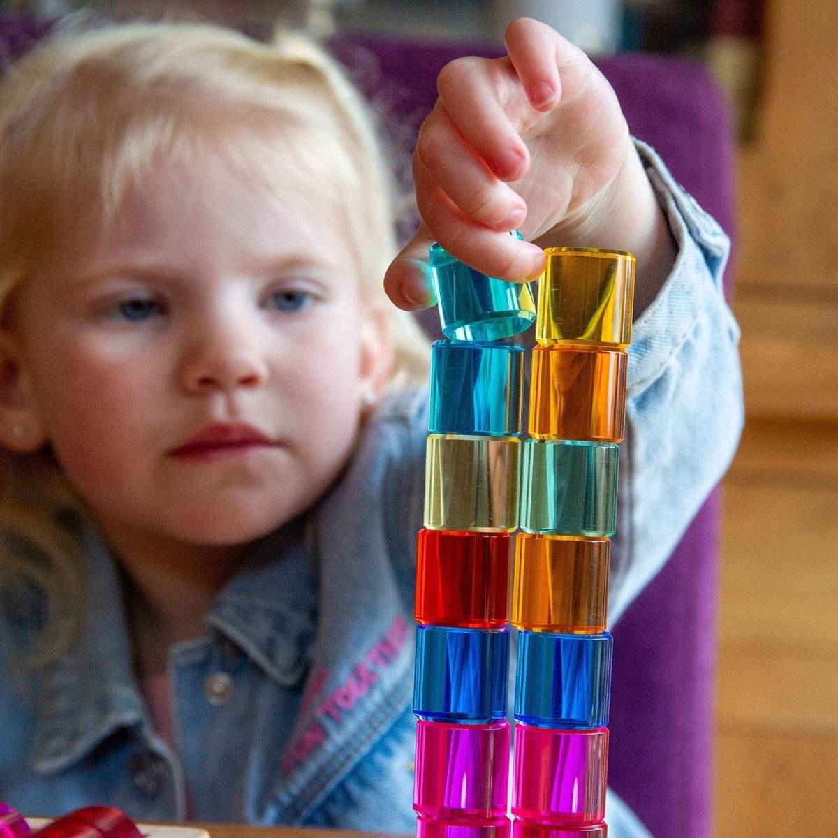 Gem Circle Mirror Tray – Baby Toys & Activity Equipment for children, available at Learning Bugs UK