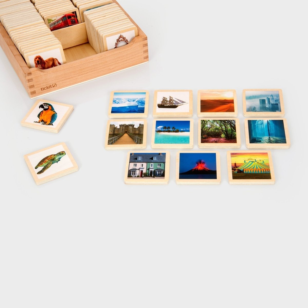 Wooden Story Tiles – Baby Toys & Activity Equipment for children, available at Learning Bugs UK