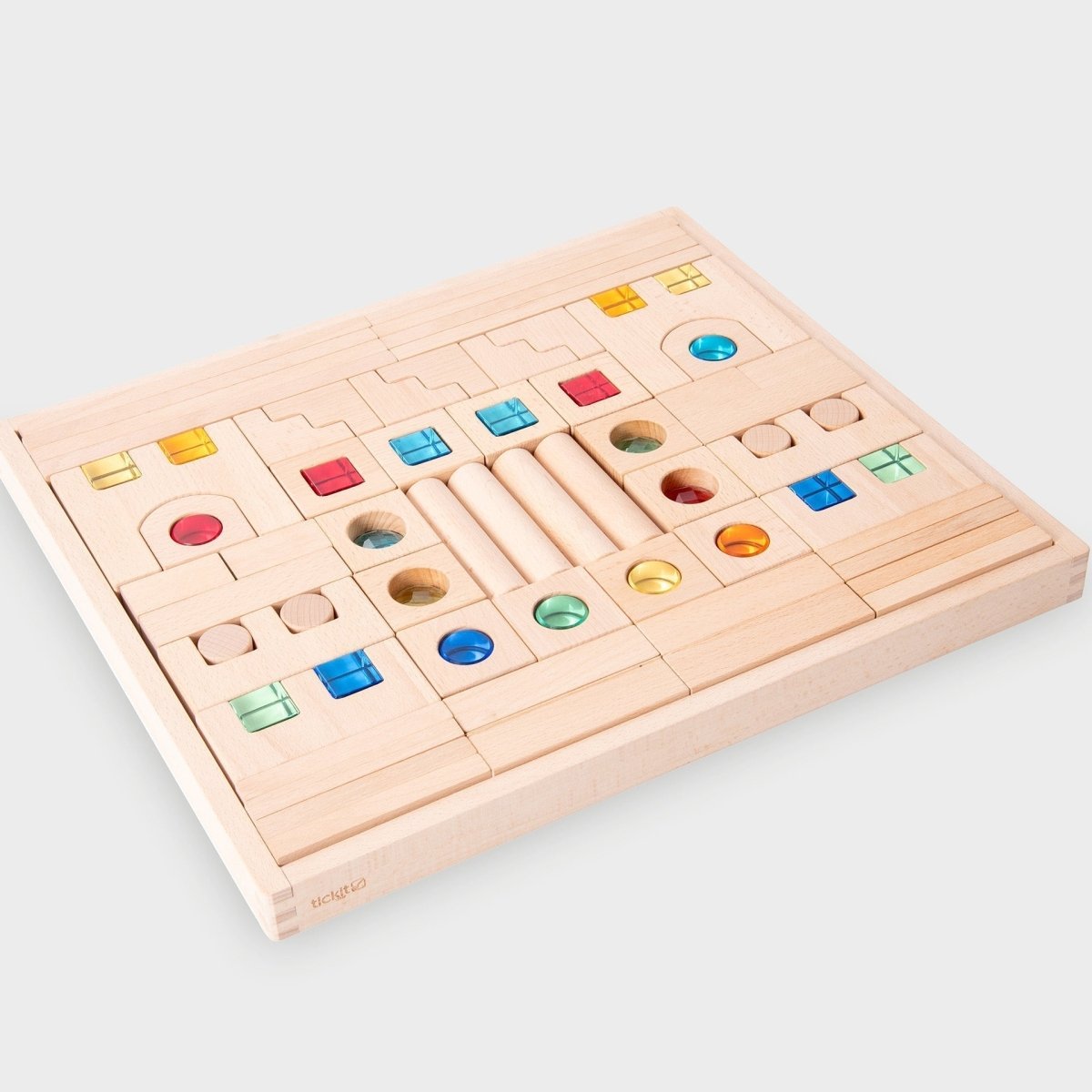 Wooden Building Gem Blocks Super Set – Baby Toys & Activity Equipment for children, available at Learning Bugs UK