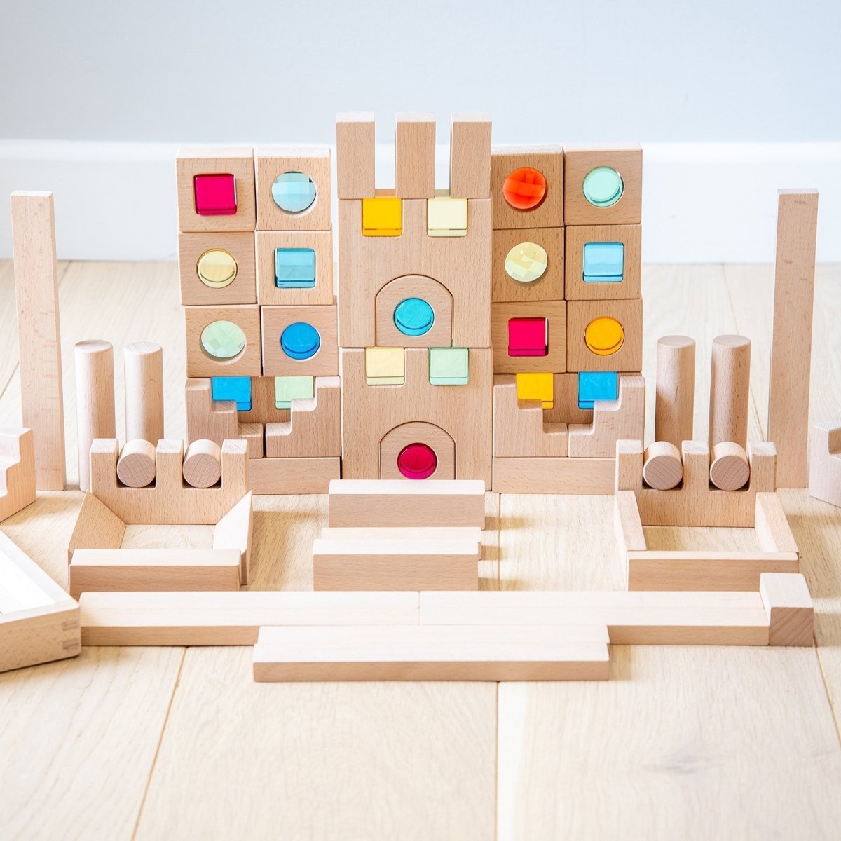 Wooden Building Gem Blocks Super Set – Baby Toys & Activity Equipment for children, available at Learning Bugs UK