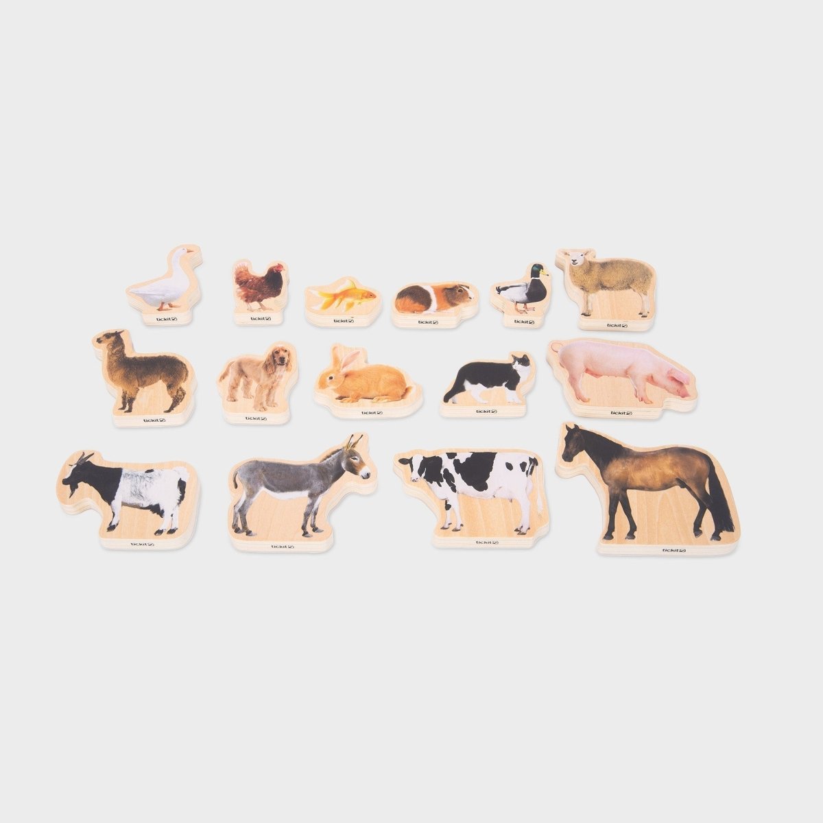 Wooden Domestic Animal Blocks – Baby Toys & Activity Equipment for children, available at Learning Bugs UK