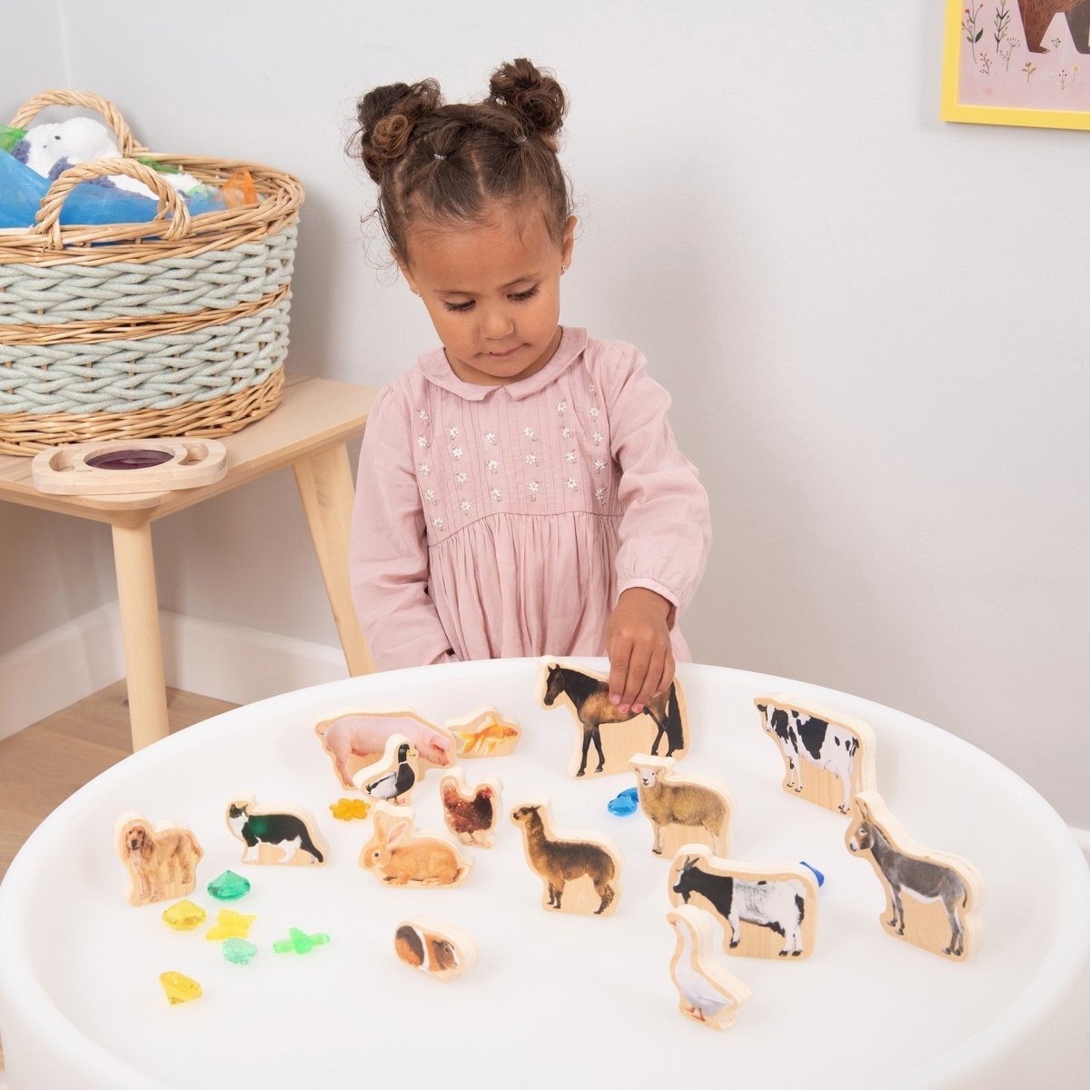 Wooden Domestic Animal Blocks – Baby Toys & Activity Equipment for children, available at Learning Bugs UK