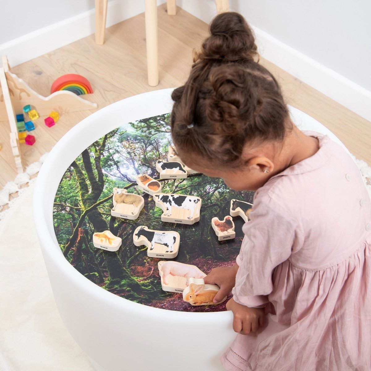 Wooden Domestic Animal Blocks – Baby Toys & Activity Equipment for children, available at Learning Bugs UK