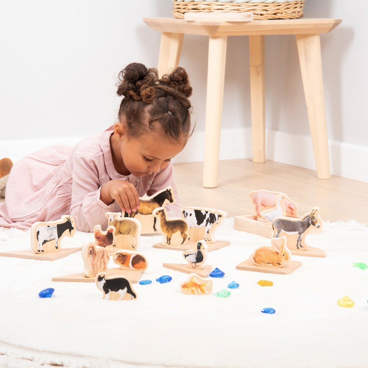 Wooden Domestic Animal Blocks – Baby Toys & Activity Equipment for children, available at Learning Bugs UK