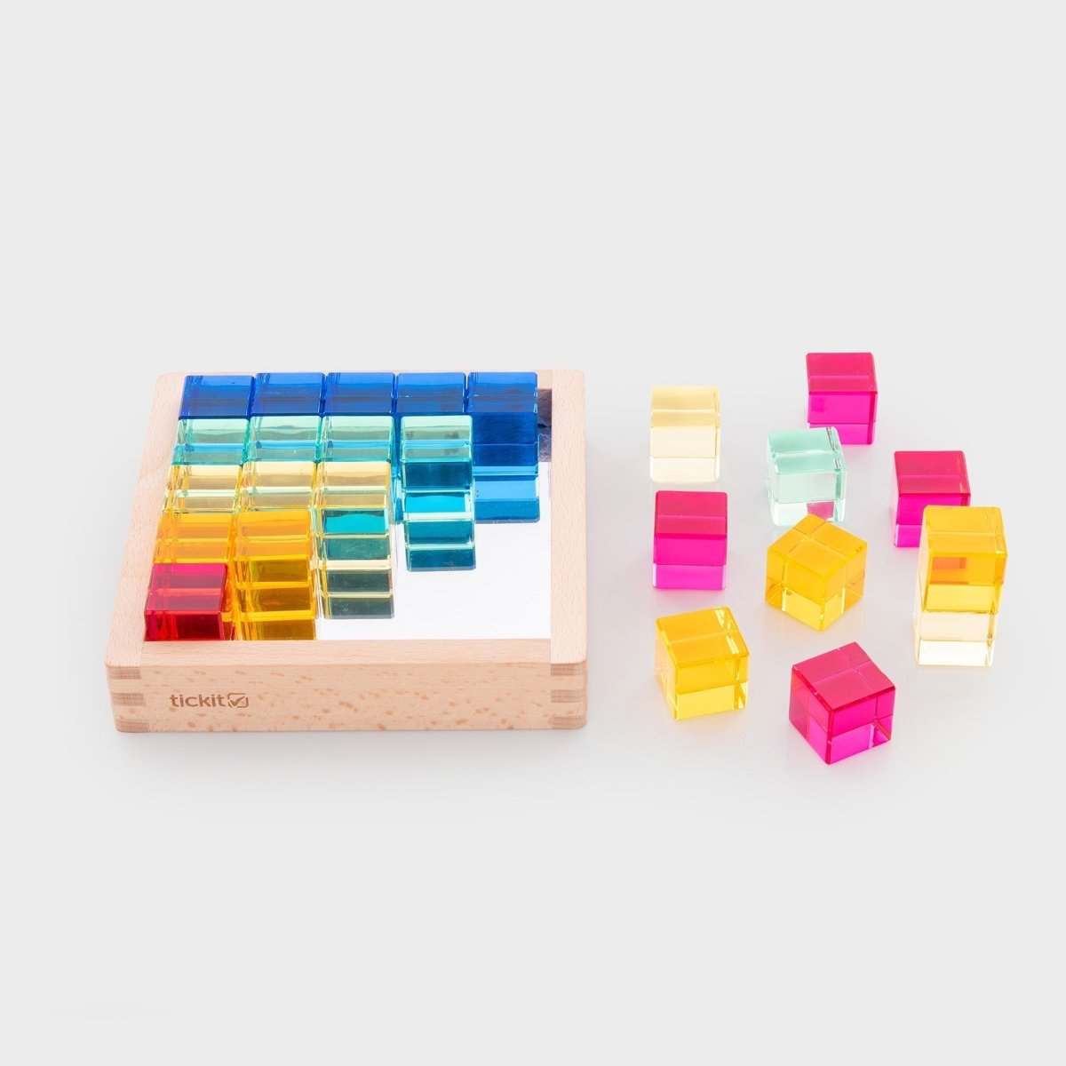 Gem Cube Mirror Tray – for children, available at Learning Bugs UK