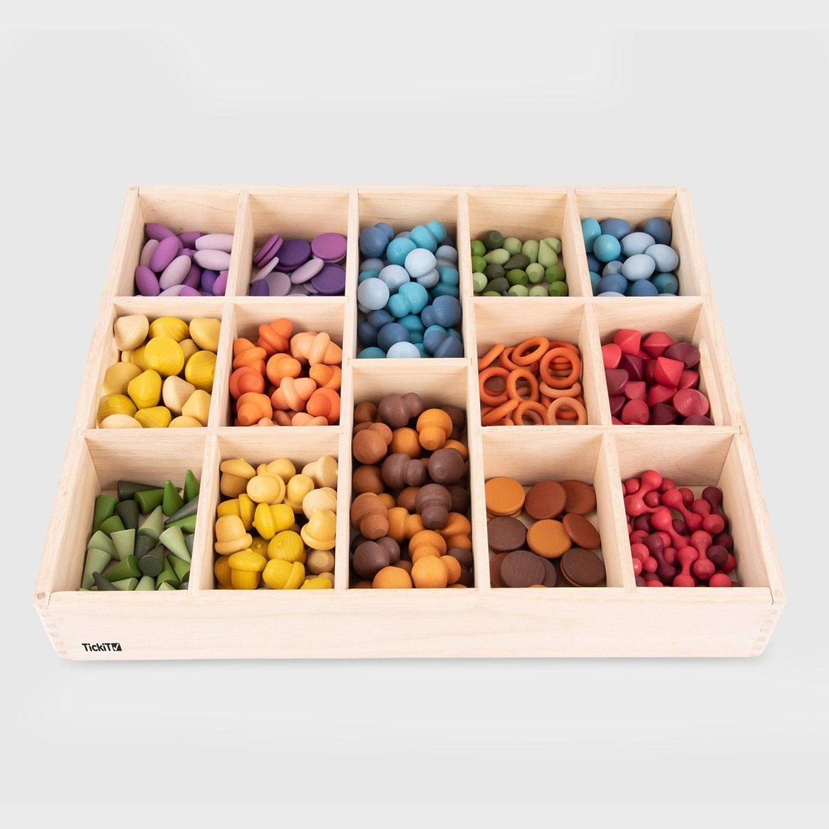 Wooden Sorting Tray - 14 way – Baby Toys & Activity Equipment for children, available at Learning Bugs UK
