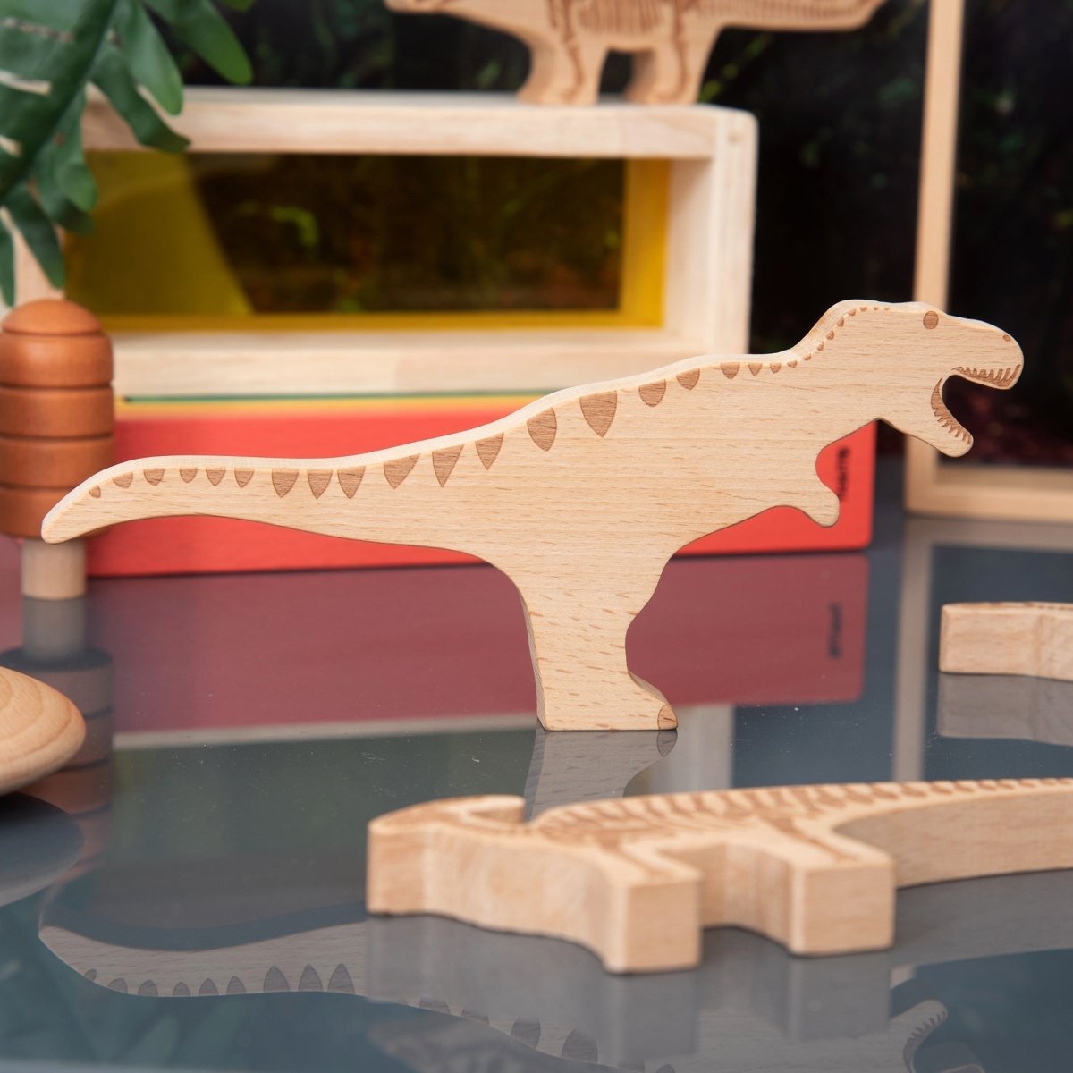 Wooden Dinosaur Blocks – Baby Toys & Activity Equipment for children, available at Learning Bugs UK