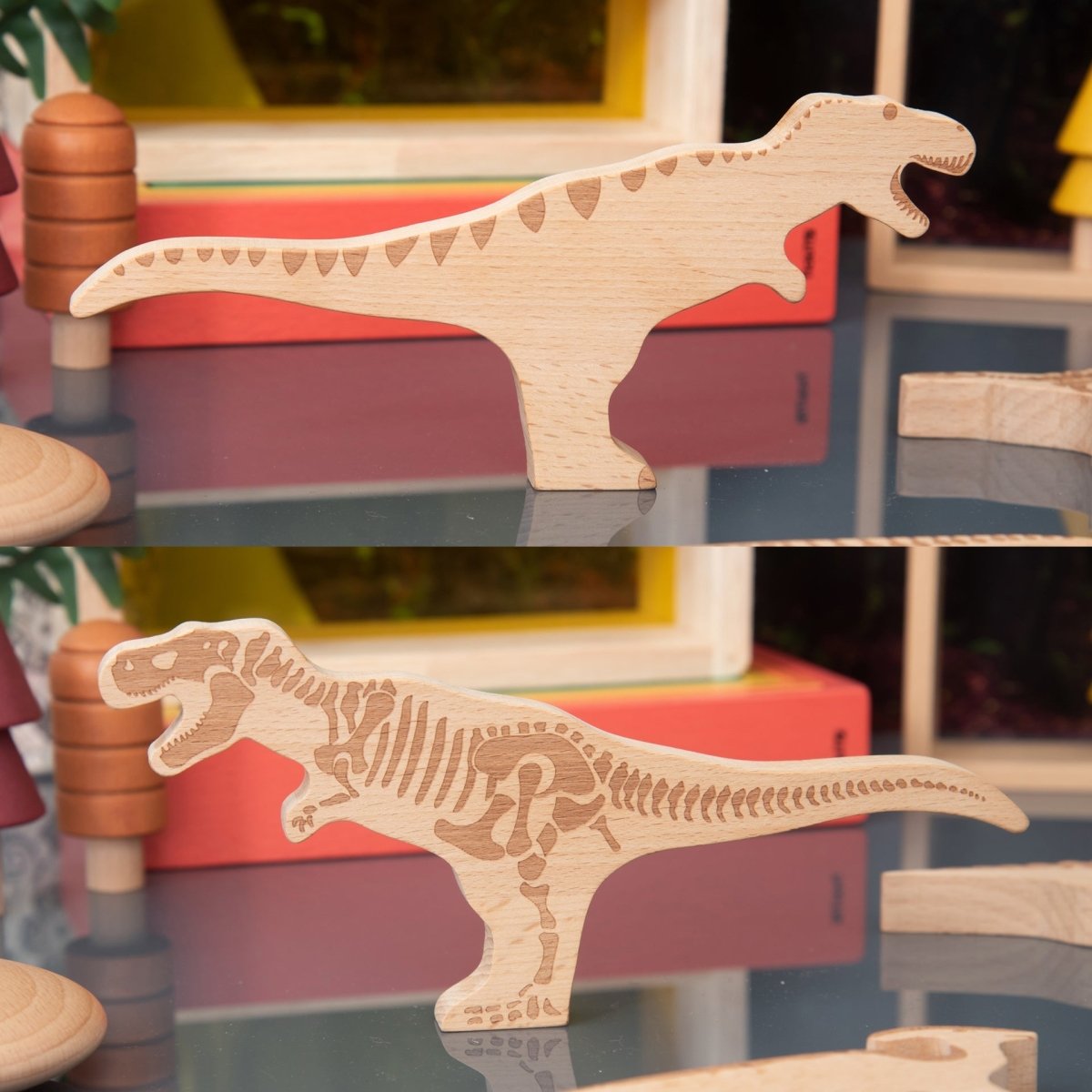 Wooden Dinosaur Blocks – Baby Toys & Activity Equipment for children, available at Learning Bugs UK