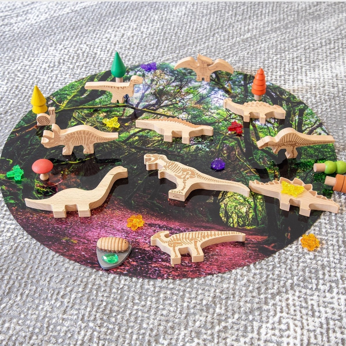 Wooden Dinosaur Blocks – Baby Toys & Activity Equipment for children, available at Learning Bugs UK
