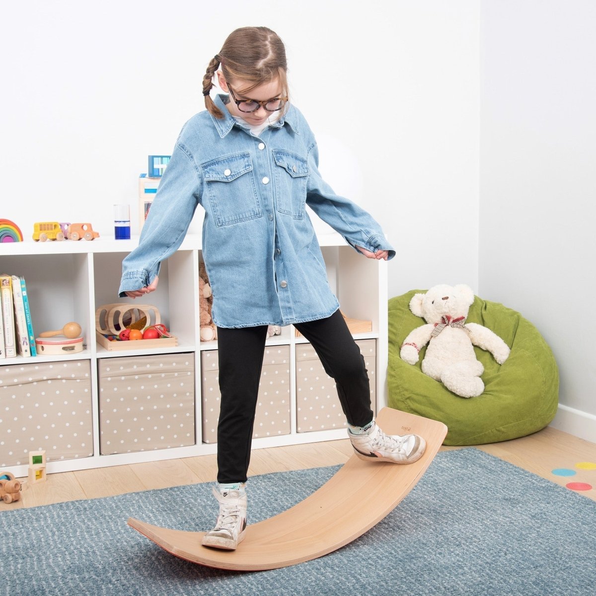 Wooden Balance Board – Baby Toys & Activity Equipment for children, available at Learning Bugs UK