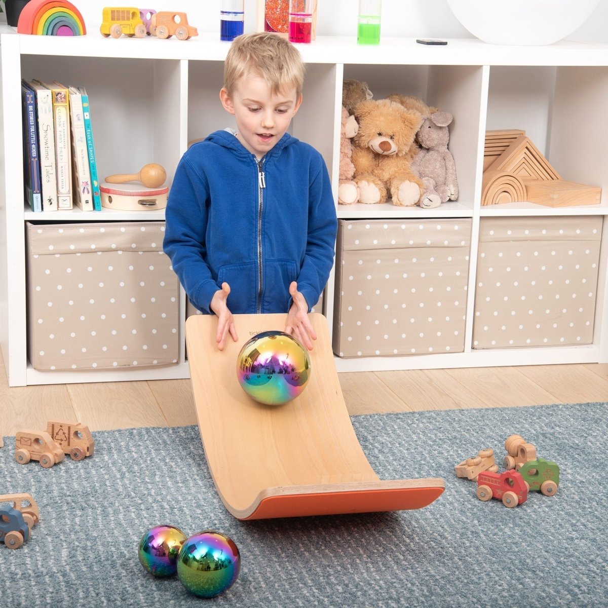 Wooden Balance Board – Baby Toys & Activity Equipment for children, available at Learning Bugs UK