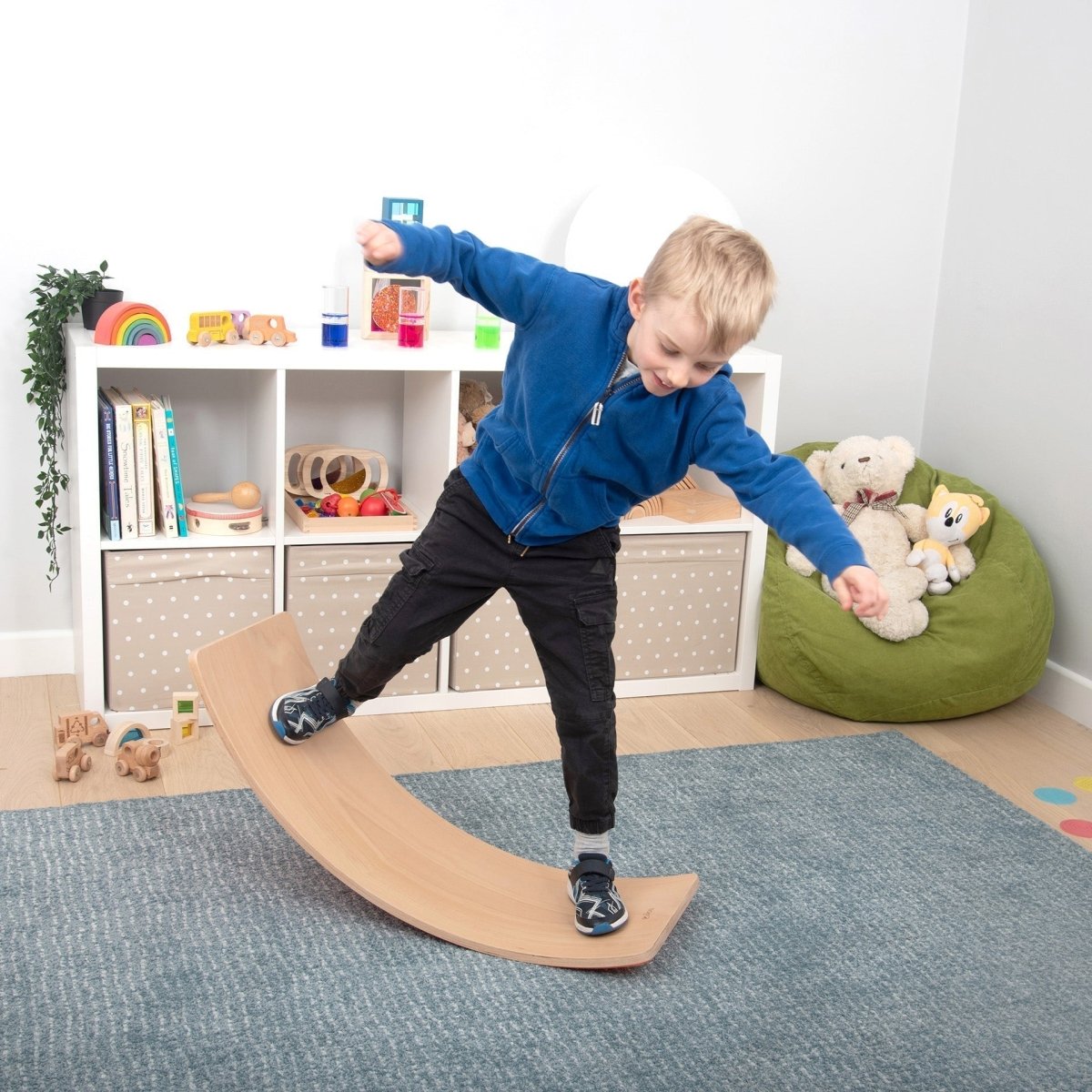 Wooden Balance Board – Baby Toys & Activity Equipment for children, available at Learning Bugs UK