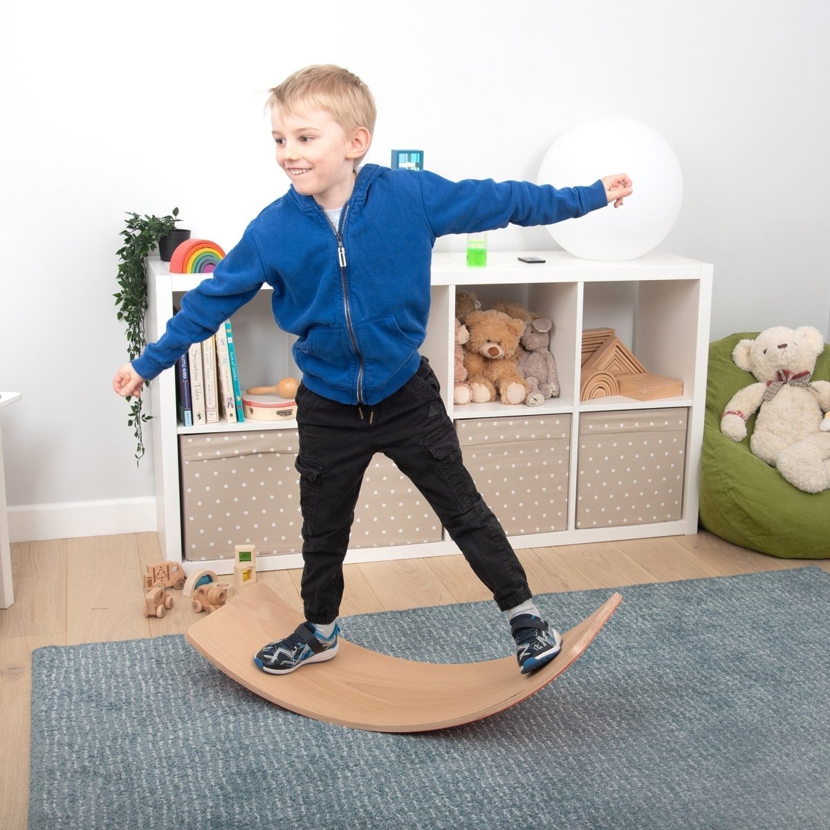 Wooden Balance Board – Baby Toys & Activity Equipment for children, available at Learning Bugs UK