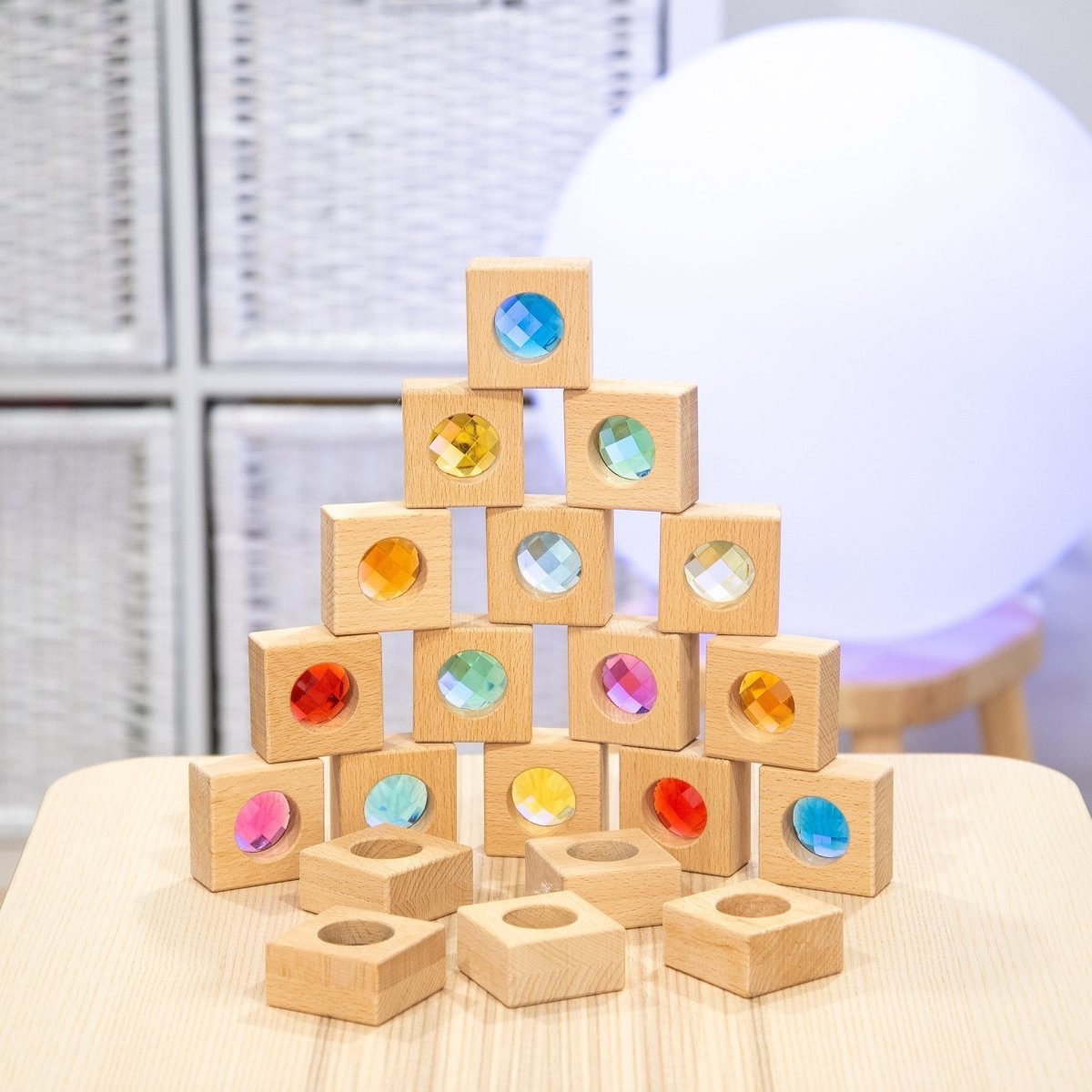 Wooden Kaleidoscope Blocks – Baby Toys & Activity Equipment for children, available at Learning Bugs UK