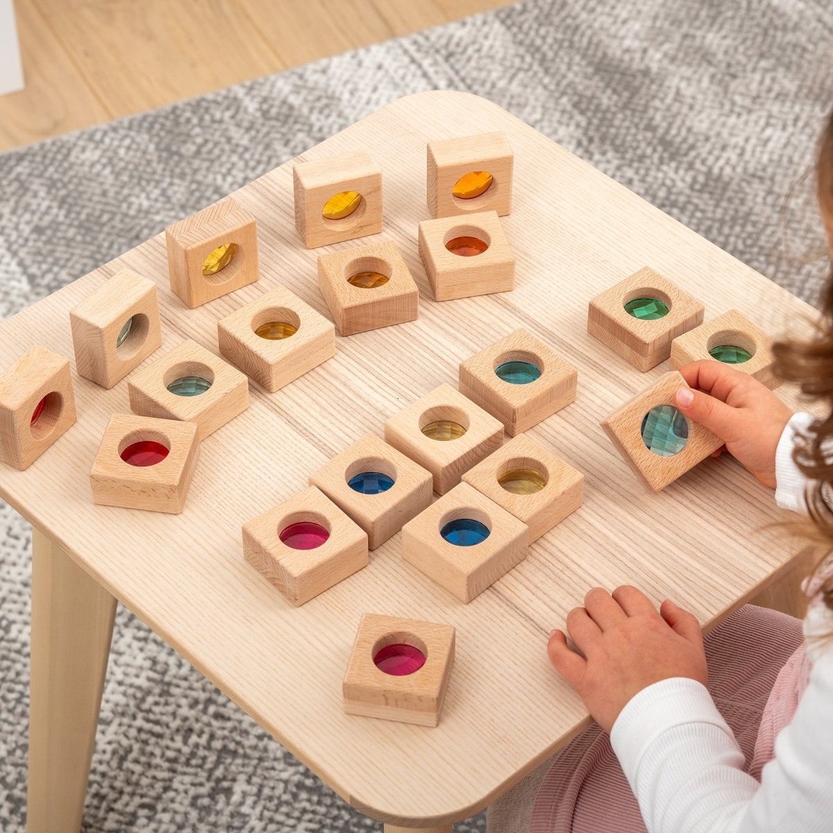 Wooden Kaleidoscope Blocks – Baby Toys & Activity Equipment for children, available at Learning Bugs UK